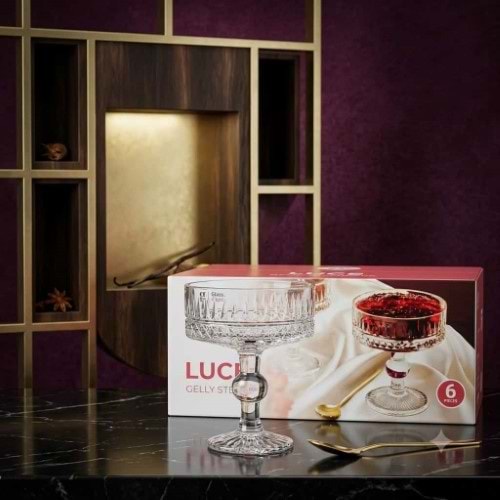 İPEK LUCE GELLY 6LI CAM AYAKLI KASE 250 ML