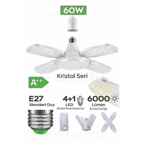 VOLEMİ 4 KANATLI 60 WATT AMPUL *50