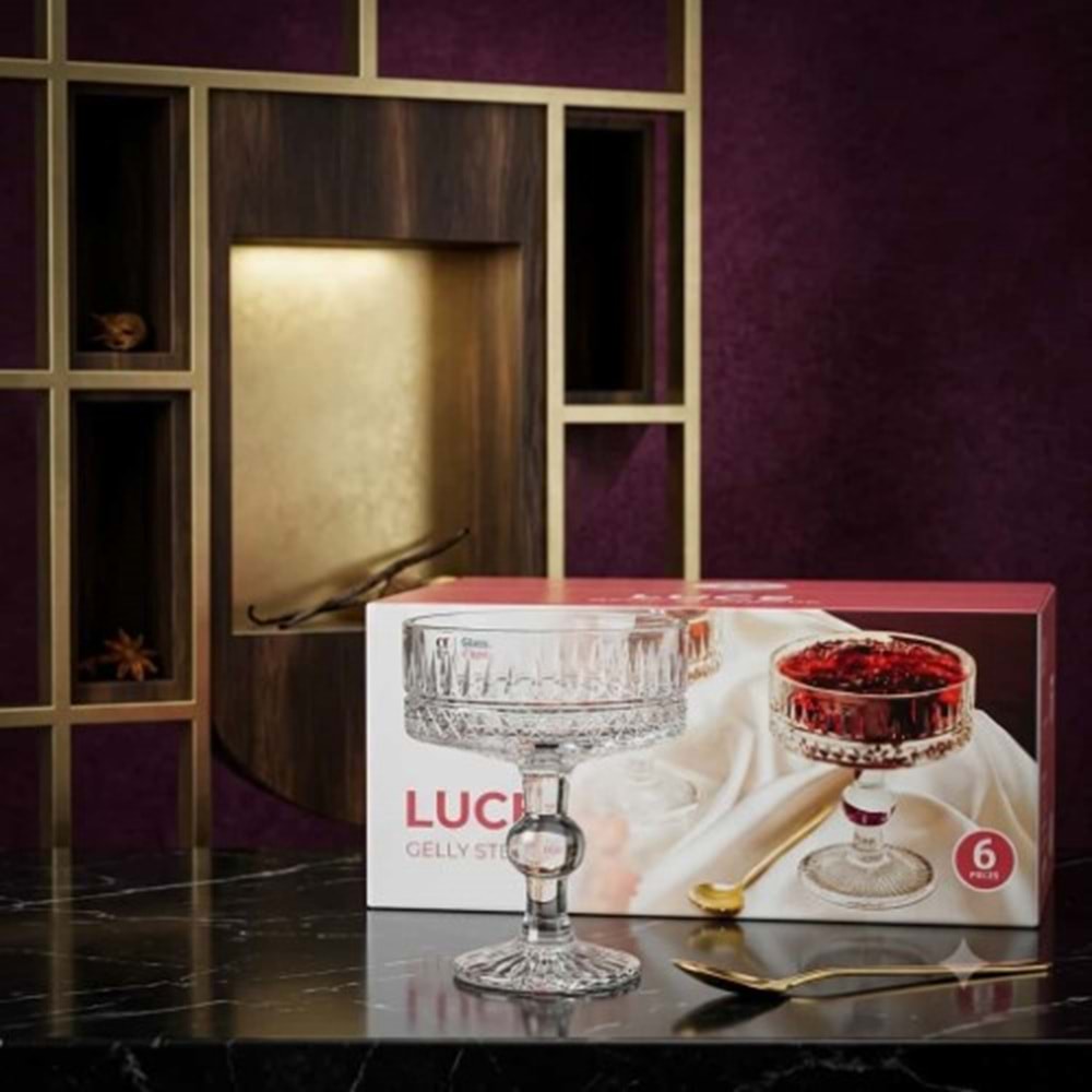 İPEK LUCE GELLY 6LI CAM AYAKLI KASE 250 ML