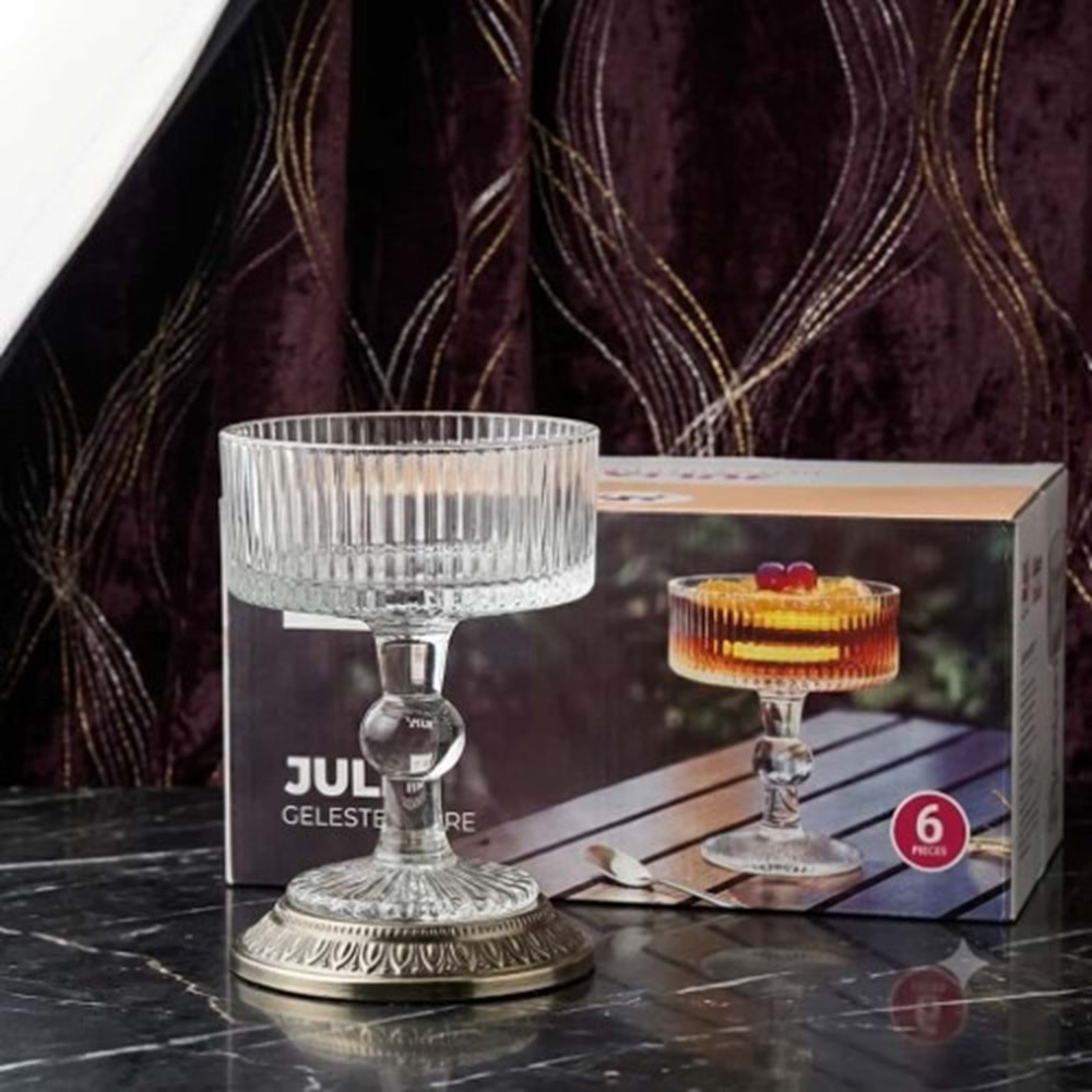 İPEK LULIA GELLY CAM AYAKLI KASER 260 ML