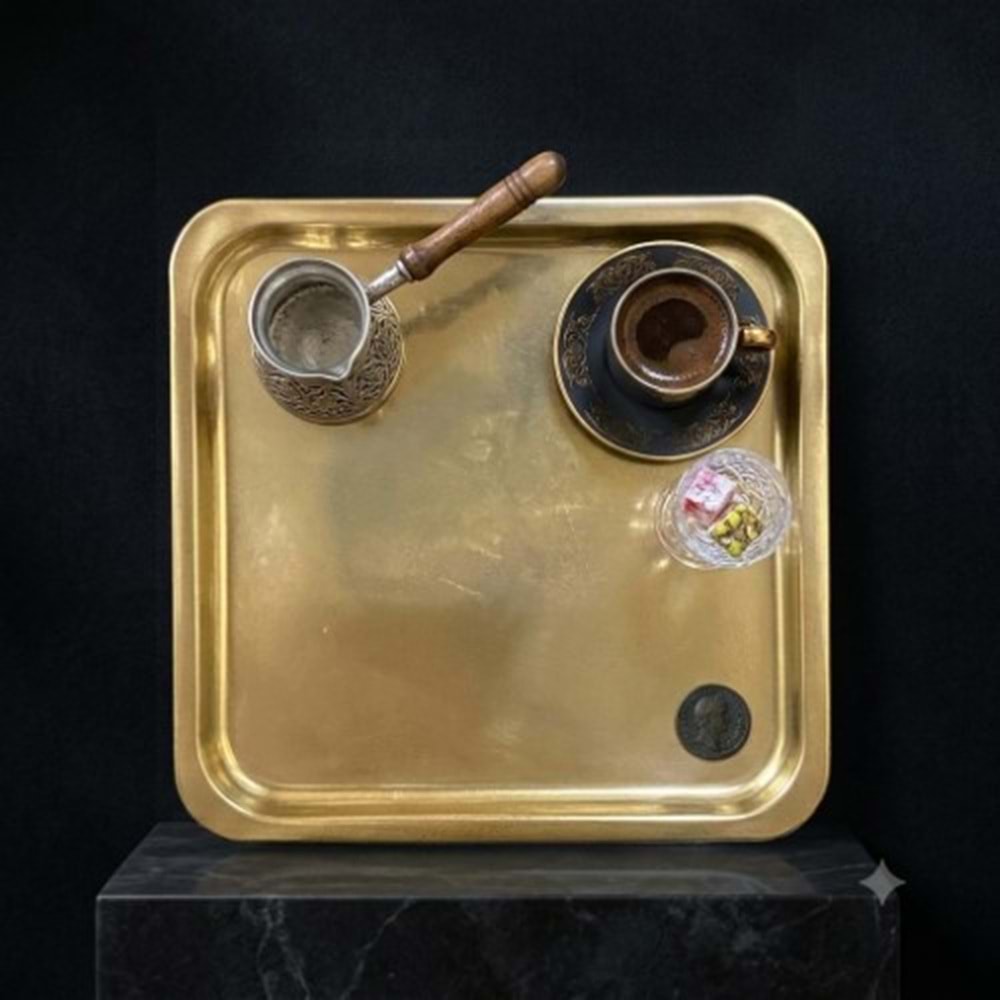 YAKUT GOLD KARE TEPSİ *100