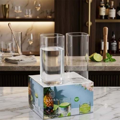 BAY HOME BOROSİLİKAT 2 Lİ KARE BARDAK