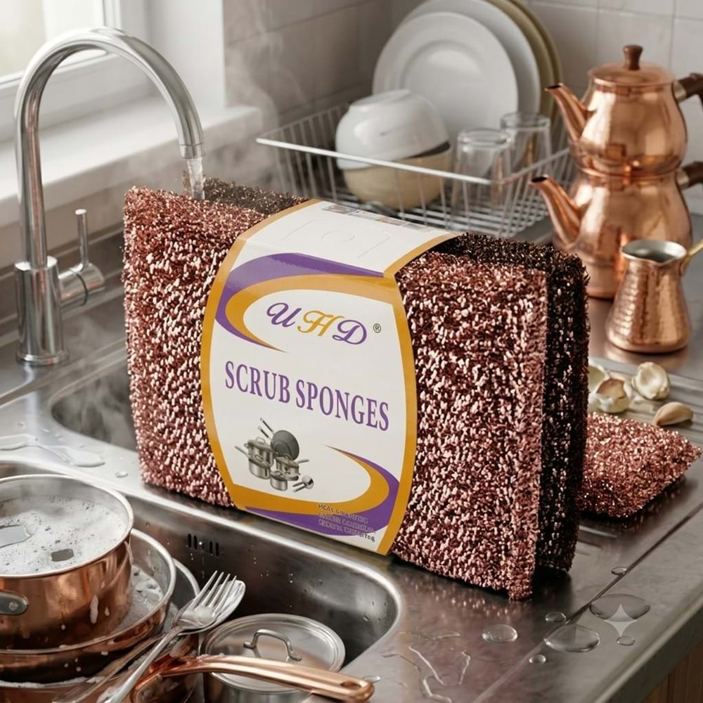 ALVİN 2 Lİ TEL BULAŞIK SÜNGERİ *336