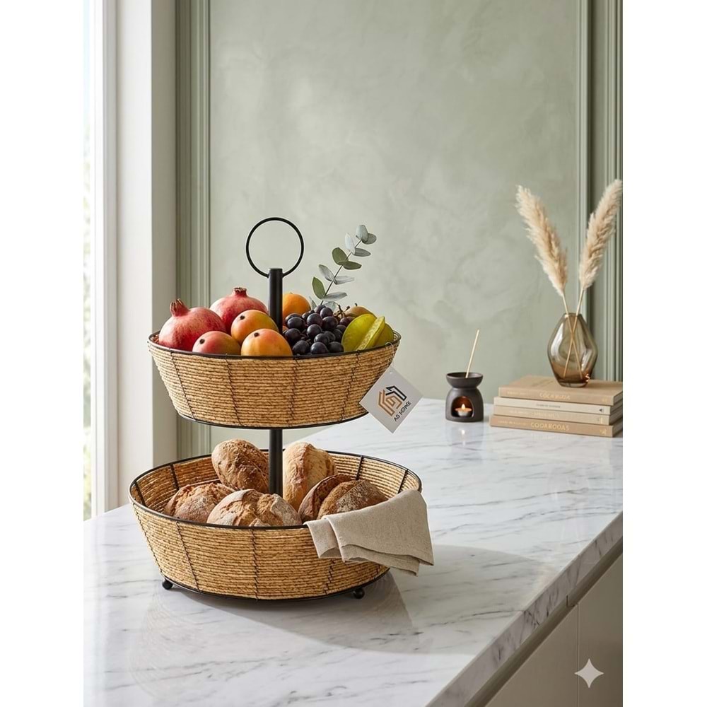 ASHOME 2 KATLI RATTAN MEYVELİK