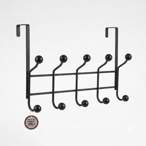 ENFA 6 LI SİYAH BONCUK METAL ASKI *24