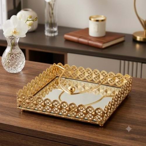 LEİLA MOTİF LKARE PEÇETELİK MİSKETLİ 18*18**24