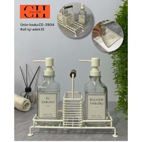 CEBEHOME METAL STANTLI 2 Lİ SABUNLUK *12