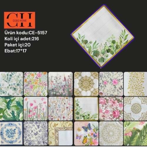 CEBEHOME 20 LŞ DESENLİ PEÇETE