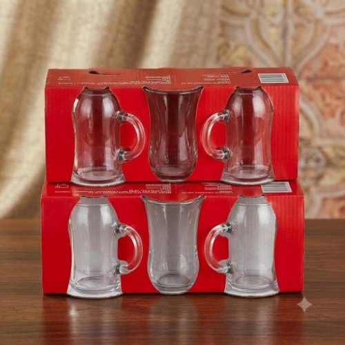 MİTRA CAM KULPLU 55411 BARDAK 6 LI * 8