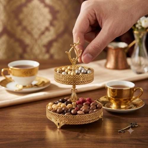 LEİLA SEDEF 2 KATLI MİNİ SUNUMLUK *30