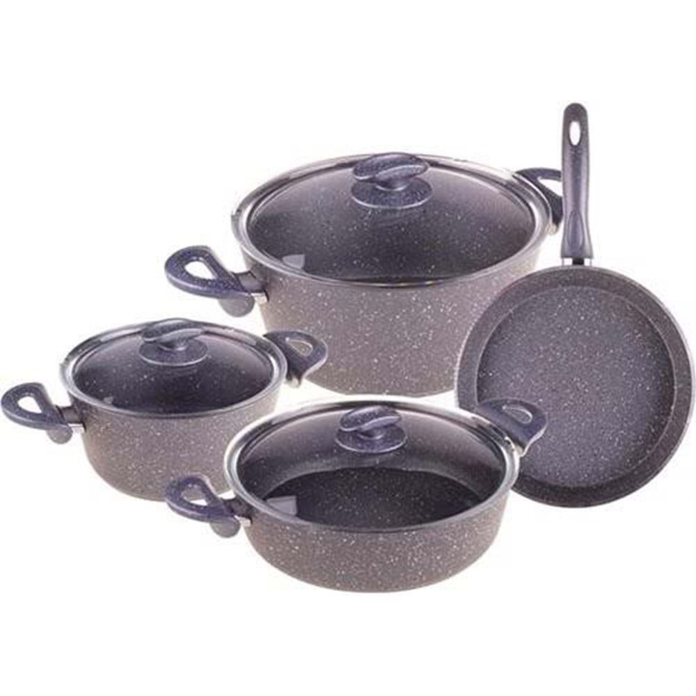 BAMBUM SCARLETT 7 PARÇA GRANİT TENCERE SET